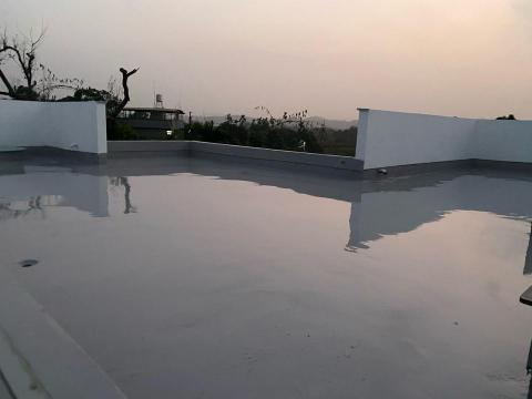 旭懿工程行 - 嘉義不老村新建案頂樓PU防水完成面