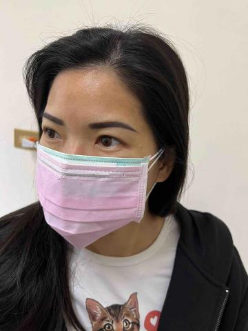 巧遇幸福半永久翲霧眉眼唇妝容 - 流星眉，很喜歡這樣的眉型，修飾臉型效果超棒