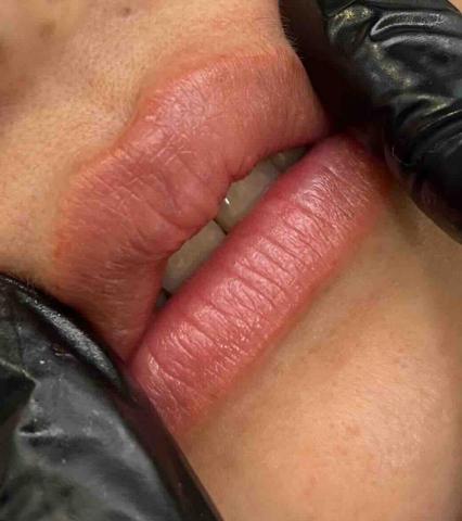 巧遇幸福半永久翲霧眉眼唇妝容 - 歐式霧唇-烏唇校色完全不腫不痛