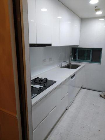 沐森匠系統櫥櫃 - 一字型櫥櫃，無把手設計