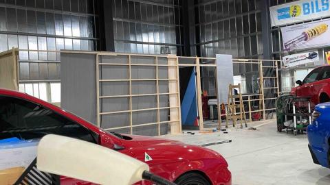 志廣有限公司 - 木作隔間牆。F1集成角材+清水模板 志廣有限公司 - 木作隔間牆。F1集成角材+清水模板