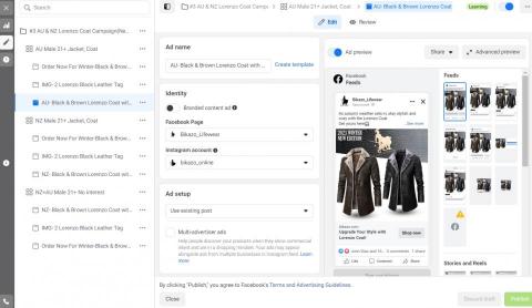 鄭先生 - FB廣告操作的畫面之一