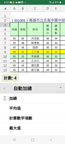 林勇輝 - 指導學生立志國三王子睿112第五次模考積分30