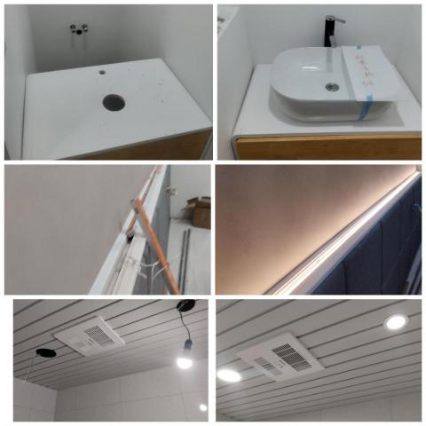 御琪水電維修安裝工程行 - 居家面盆 Led條燈 崁燈 安裝前後 御琪水電維修安裝工程行 - 居家面盆 Led條燈 崁燈 安裝前後