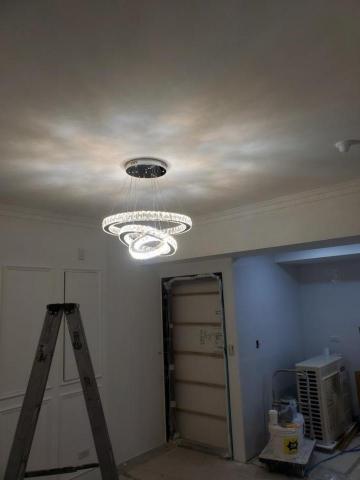 王振昌 - 代工安裝3環水晶3色LED吊燈