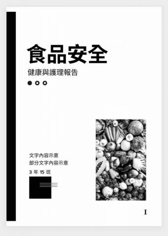 簡欣柔 - 封面設計：文本報告封面