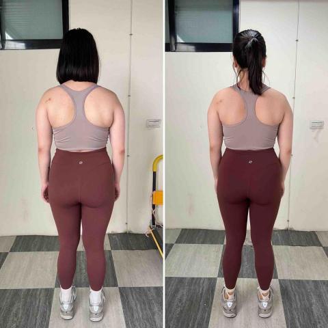 Jing - 3個月的產後媽媽
也能順利
雕塑體態
背 臀腿 肚子 皆有進步