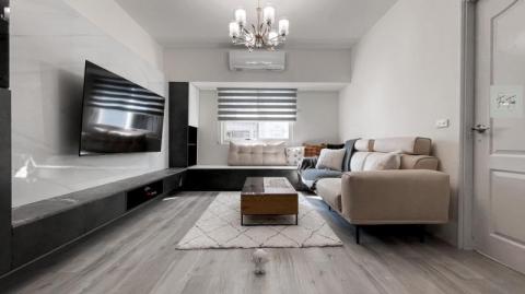 阜田空間制作 - 舊屋翻新___簡約風客廳.實屋拍照.軟裝搭配