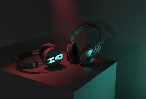 楊侑蓁 - 耳罩式耳機 3D 渲染