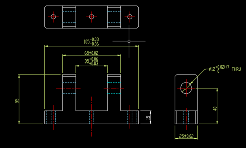 曾先生 - 零件圖 範例  標註與圖層 CAD作業