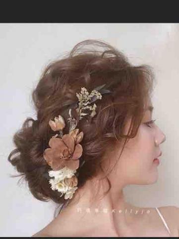 巧遇幸福半永久翲霧眉眼唇妝容 - 我的低盤髮經典之作