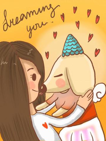 DoryArt - 想你就夢見你了，能在夢裡見到妳很開心。