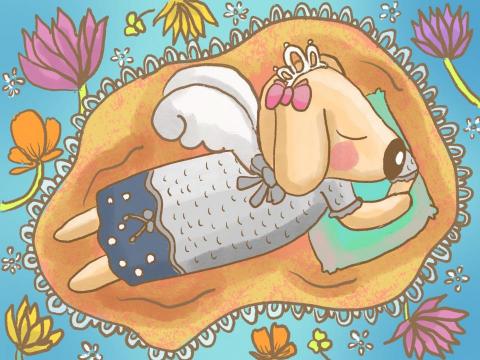 DoryArt - 多莉的小床墊，如同置身於花海之中，花香滿溢。