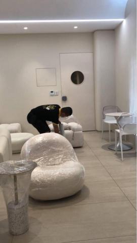 大愛日式專業搬家倉儲公司 - 仔細包裝白色沙發組