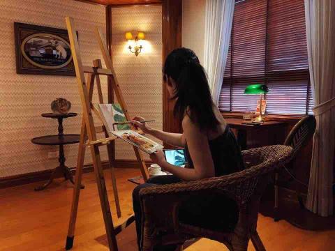 黃錫鈞 - 學生位於畫室教學實況