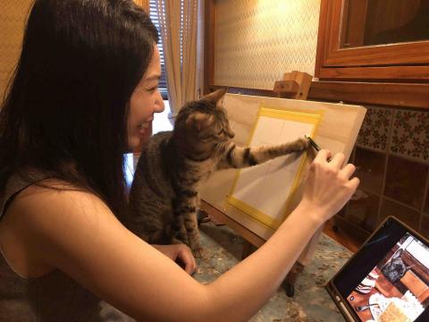 黃錫鈞 - 學生位於畫室教學實況