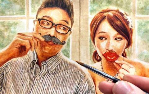 黃錫鈞 - 婚禮新人肖像畫委託