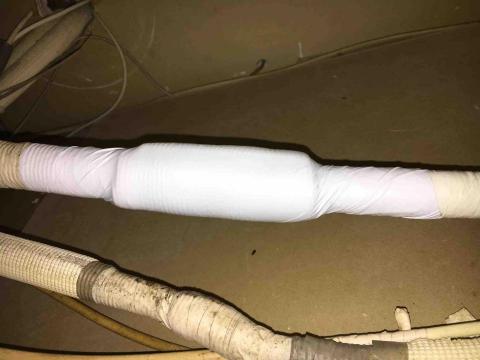 泓棋冷凍冷氣空調工程行 - 銅管保溫修復後