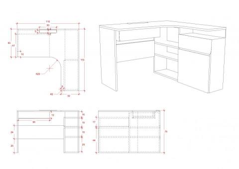 陳 - 書桌 110*110*75