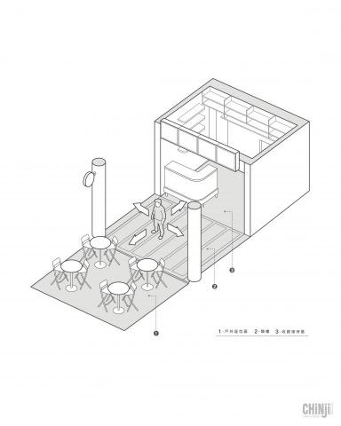 CHiNji interior design 沁記室內設計 - 空間丈量規劃 ｜裝潢工程
商業空間設計 : 酒吧Bar 
說明 : 兩點透視空間模擬小圖