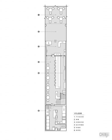 CHiNji interior design 沁記室內設計 - 空間丈量規劃 ｜裝潢工程
商業空間設計 : 酒吧Bar 
說明 : 1F平面配置規劃

