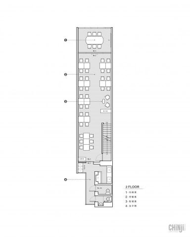 CHiNji interior design 沁記室內設計 - 空間丈量規劃 ｜裝潢工程
商業空間設計 : 酒吧Bar 
說明 : 2F平面配置規劃