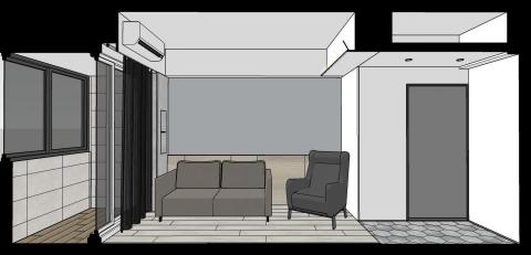 李俊穆 - 小格局客廳3D