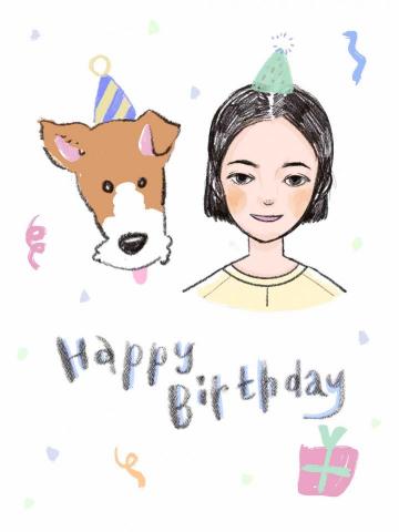 陳一瑄 - 生日卡片設計/電繪