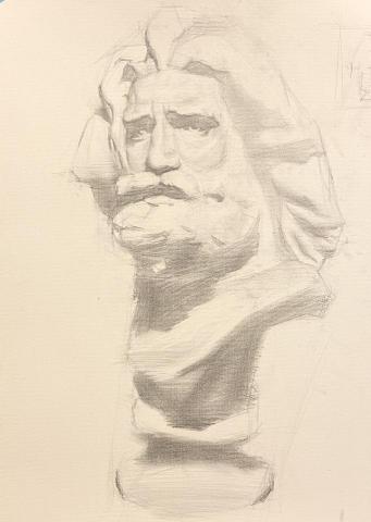 陳韋辰 - 【常態班-鉛筆進階】石膏像示範