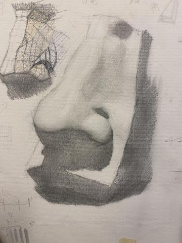 陳韋辰 - 【常態班-鉛筆初階】石膏五官示範 