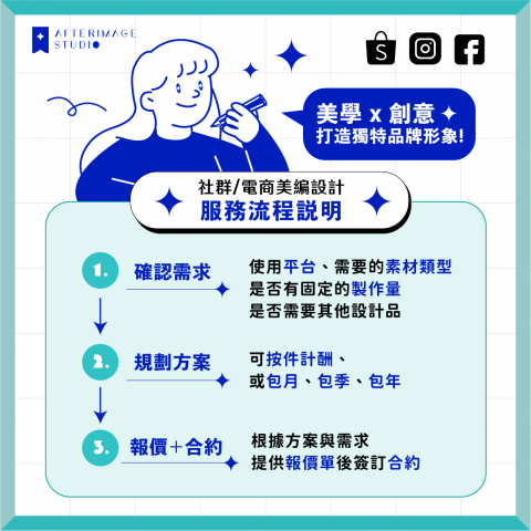 餘光影像工作室 - 社群、電商美編設計之服務流程