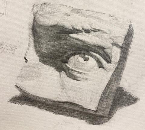 陳韋辰 - 【常態班-鉛筆初階】石膏五官示範