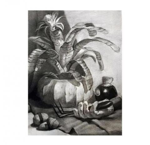 曾資婷 - 炭筆素描