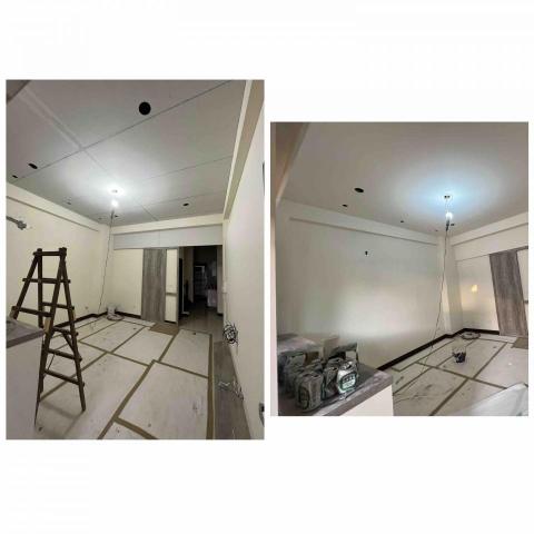 翁健喬 - 天花板暗架批土油漆