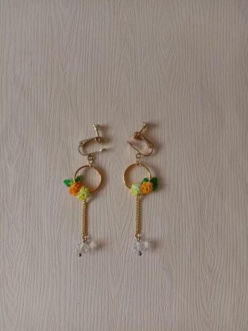 蝶花居(Louisa) - 花朵白水晶耳環 蝶花居(Louisa) - 花朵白水晶耳環