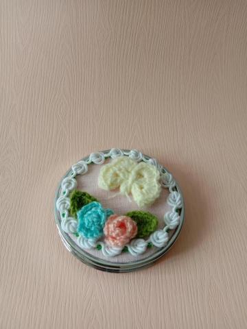 蝶花居(Louisa) - 蝴蝶玫瑰小圓鏡 蝶花居(Louisa) - 蝴蝶玫瑰小圓鏡