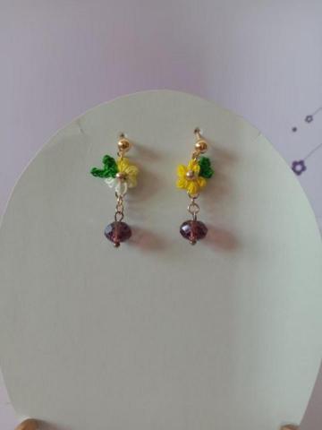 蝶花居(Louisa) - 花朵紫水晶耳環 蝶花居(Louisa) - 花朵紫水晶耳環