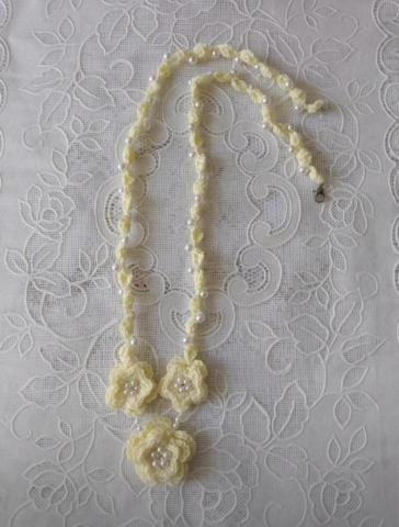 蝶花居(Louisa) - 花朵珍珠項鍊 蝶花居(Louisa) - 花朵珍珠項鍊