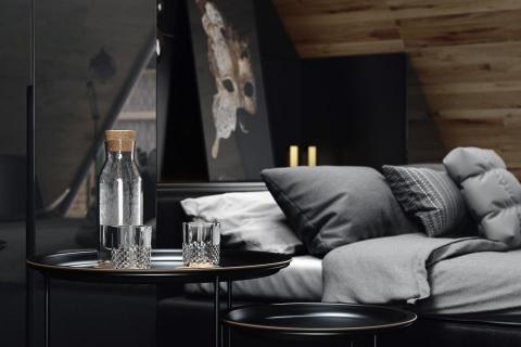 詩人空間 - 木作閣樓室內3D渲染圖