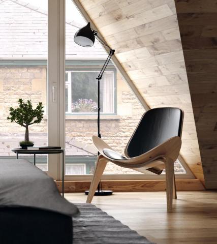 詩人空間 - 木作閣樓室內3D渲染圖