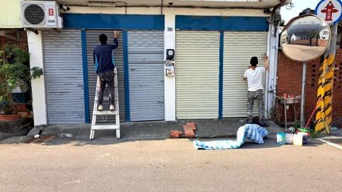 祥輝油漆防水工程行 - 斗南民宅鐵捲門除鏽油漆