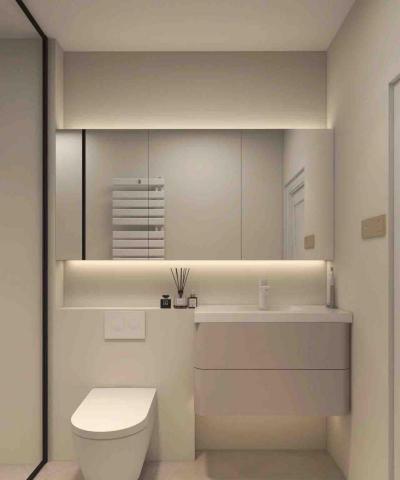 觀.室內設計 - 觀 • 

極簡風衛浴裝修
-
介於白色與奶油色之間，比白色更多一些高級感，比奶油色更顯溫柔，擁有中性色調的基底，受到年輕裝修風格喜愛。
-
無主燈照明，明暗度調節的恰到好處，在柔滑空間的同時，也讓整體空間更加寬闊。
-
淺灰色懸掛式浴室雙抽櫃配上大理石檯面做一個畫龍點睛，使牆面有整面的延伸。
-
Less is more
極簡即是美
少去了複雜的堆疊，使視覺享受在最單純的美、最原始的美。
-
｜觀·室內設計｜
｜服務地區｜#台北地區 #台中地區 #高雄地區
｜官方Line｜@908kzpjj
#高雄室內