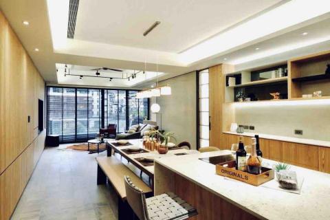 以修空間設計 - 北投日式住宅設計案-客餐廳中島 以修空間設計 - 北投日式住宅設計案-客餐廳中島