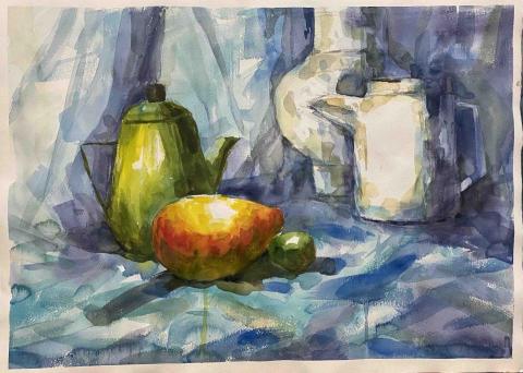 郭金燕 -  水彩靜物作品