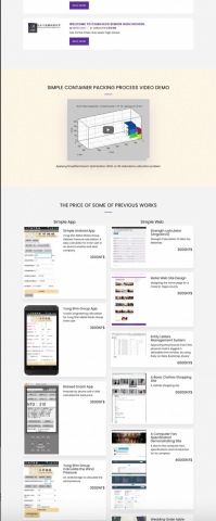 jiing's Studio - 一頁式網站開發截圖，範例