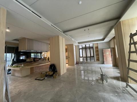 昀馨空間設計 - 台中南屯區-造型天花、全室KD木作櫃體、包樑包柱