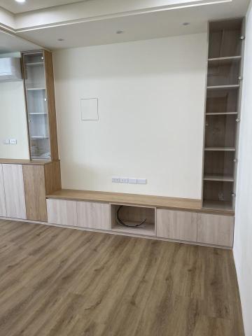 昀馨空間設計 - 彰化田中-二樓客廳木作天花板、電視牆、三樓木作造型天花板、隔間牆、系統櫃