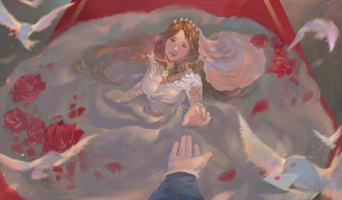 老何插畫工作室© - 婉約花嫁