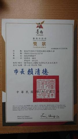 楊奕 - 比賽證明