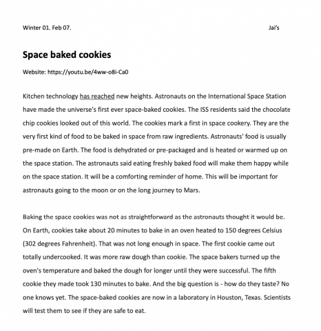 陳星妤 - 英文新聞